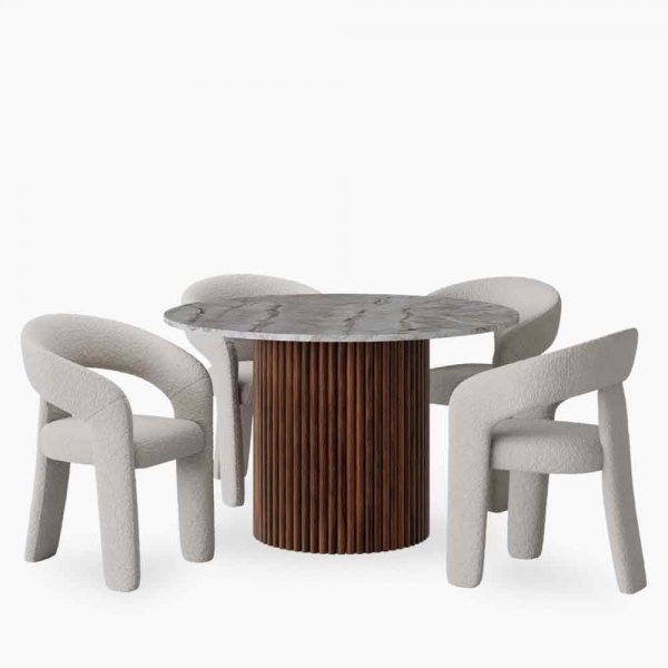 medby-bellamy-4-chairs-dining-set-grey-marble-speckled-stone-sustainable-boucle-p44603-2867261_image Medby & Bellamy 4 Chairs Dining Set, Grey Marble & Speckled Stone Sustainable Boucle