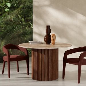 medby-ophelia-4-chairs-dining-set-travertine-rust-sustainable-velvet-p46180-2882077_image Medby & Ophelia 4 Chairs Dining Set, Travertine & Rust Sustainable Velvet