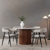 Medby & Presley 4 Chairs Dining Set, Grey Marble & Speckled Stone Sustainable Boucle