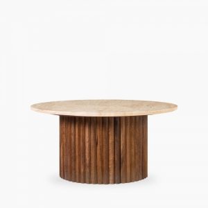 medby-round-coffee-table-dark-mango-wood-travertine-p44569-2879023_image Medby Round Coffee Table, Dark Mango Wood & Travertine