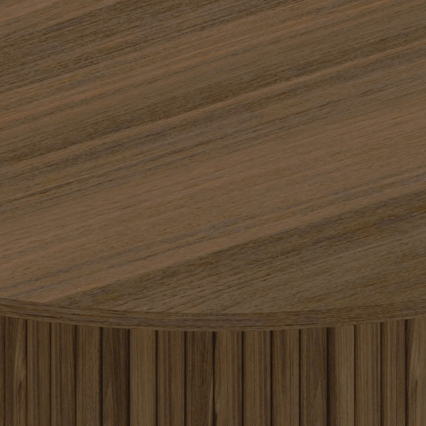 Mika 4 Seat Round Dining Table, Walnut