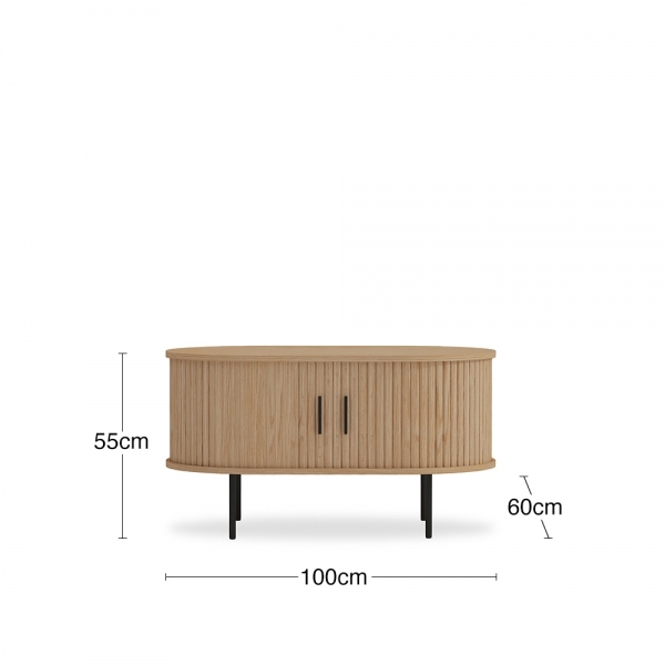 Mika Coffee Table, Oak & Black