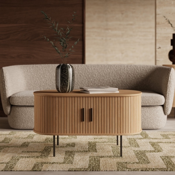 Mika Coffee Table, Oak & Black