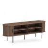Mika Large TV Stand, Walnut & Black