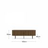 Mika Large TV Stand, Walnut & Black