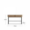Mika Office Desk, Oak & Black