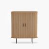 Mika Tall Sideboard, Oak & Black