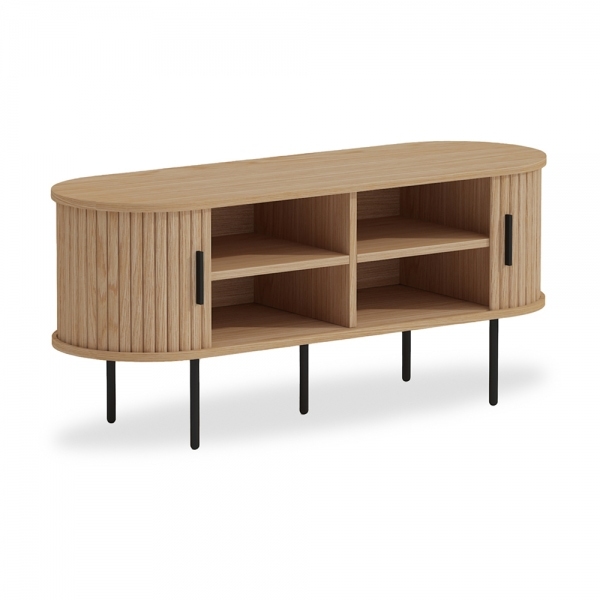 Mika TV Stand, Oak & Black