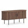 Mika TV Stand, Walnut & Black
