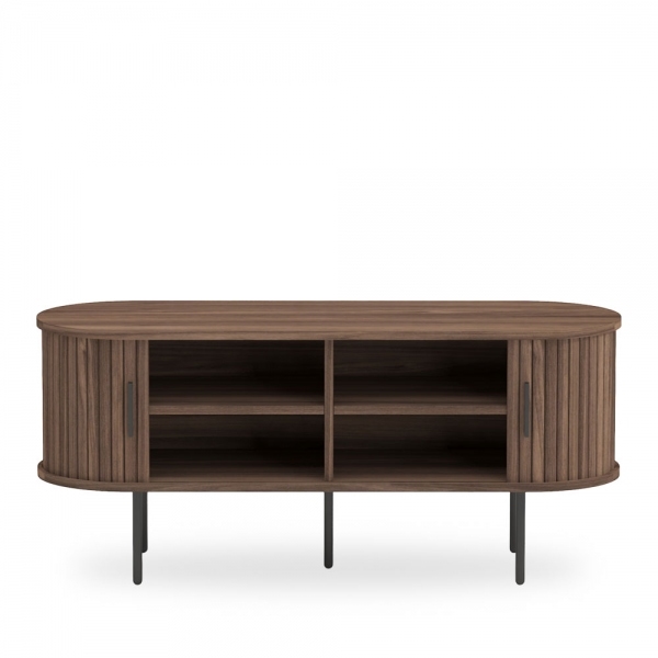 Mika TV Stand, Walnut & Black
