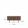 Mika TV Stand, Walnut & Black