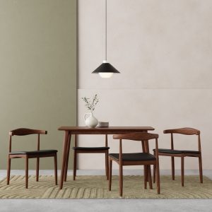 milton-aalborg-4-chairs-dining-set-walnut-black-p44594-2875094_image Milton & Aalborg 4 Chairs Dining Set, Walnut & Black
