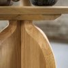 Mina Wooden Round Side Table, Oak