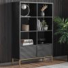 Monique Bookcase, Black Mango Wood