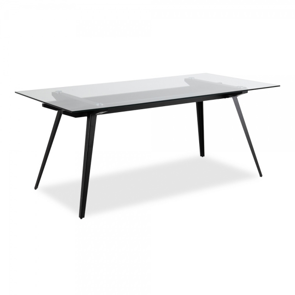 monti-6-seat-dining-table-glass-black-p38981-2795114_image Monti 6 Seat Dining Table, Glass & Black