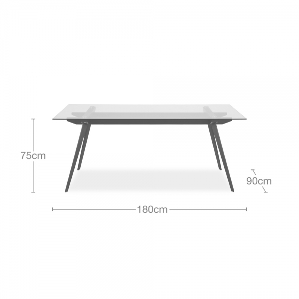 monti-6-seat-dining-table-glass-black-p38981-2805929_image Monti 6 Seat Dining Table, Glass & Black