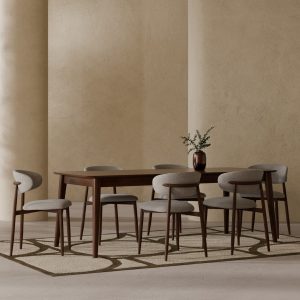 montreux-halston-6-chair-dining-set-walnut-speckled-stone-sustainable-boucle-p46670-2886931_image Montreux & Halston 6 Chair Dining Set, Walnut & Speckled Stone Sustainable Boucle