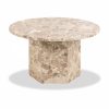 Naxos Round Coffee Table, Latte Marble