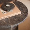 Naxos Round Side Table, Storm Grey Marble