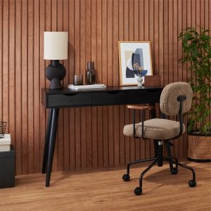 Neptun Office Desk, Black Ash