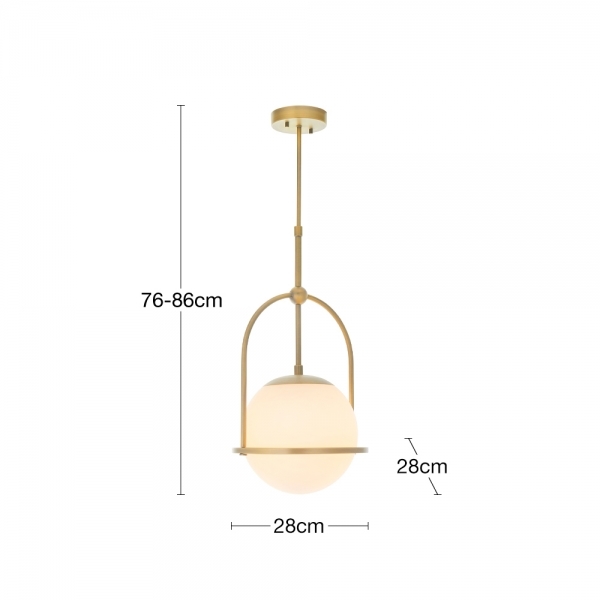Niamh Pendant Light, Brass