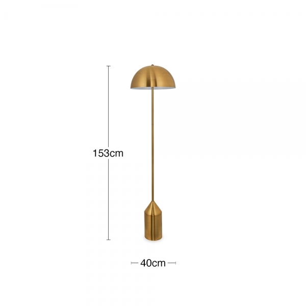 Nova Floor Lamp, Brushed Brass