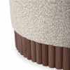 Oberon Footstool, Speckled Stone Sustainable Boucle