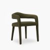 Ophelia Dining Chair, Moss Green Sustainable Mohair Velvet