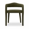 Ophelia Dining Chair, Moss Green Sustainable Mohair Velvet