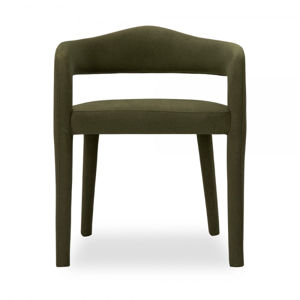 Ophelia Dining Chair, Moss Green Sustainable Mohair Velvet