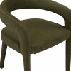 Ophelia Dining Chair, Moss Green Sustainable Mohair Velvet