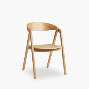 Osaka Stackable Carver Dining Chair, Natural Oak