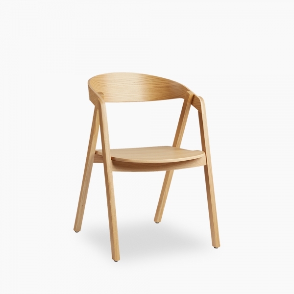 Osaka Stackable Carver Dining Chair, Natural Oak