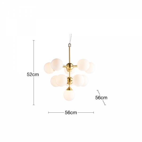 Oscar Pendant Light, Brass