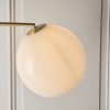 Otto Floor Lamp, Brass & White Marble