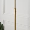 Otto Floor Lamp, Brass & White Marble