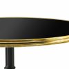 Parisian Style Flat Auto-Adjust Bar Table, Black & Brass