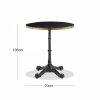 Parisian Style Flat Auto-Adjust Bar Table, Black & Brass