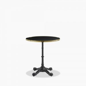 Parisian Style Flat Auto-Adjust Dining Table, Black & Brass