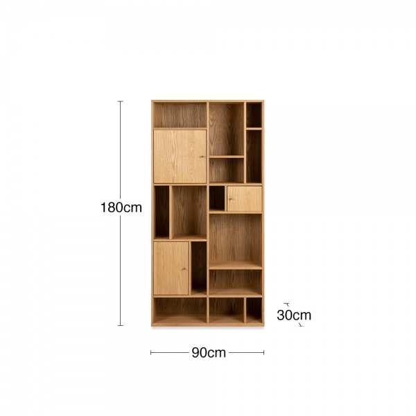 rangoon-large-bookcase-oak-p45699-2877632_image Rangoon Large Bookcase, Oak