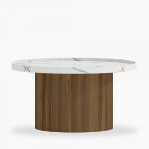 raya-round-coffee-table-white-marble-effect-walnut-p46011-2883211_image Raya Round Coffee Table, White Marble Effect & Walnut