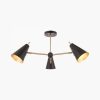 Reece Semi Flush Light, Black