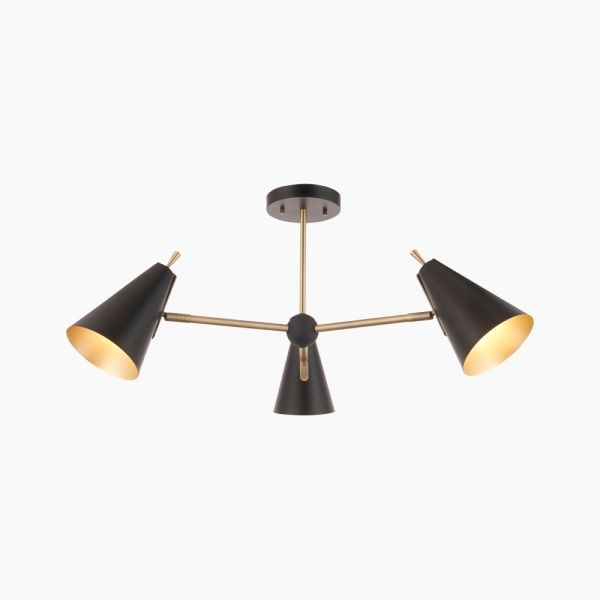 Reece Semi Flush Light, Black