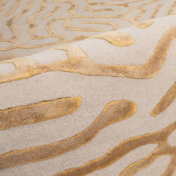 Reef Hand Woven Rug, Gold