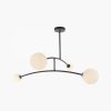 Rica Chandelier Pendant Light, Matte Black & Opal