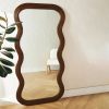 Ridley Wavy Full Length Mirror, Walnut