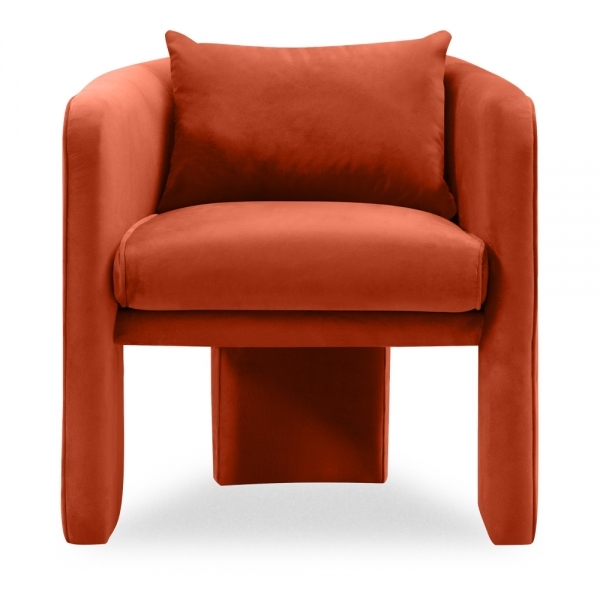 Robyn Armchair, Burnt Orange Sustainable Velvet
