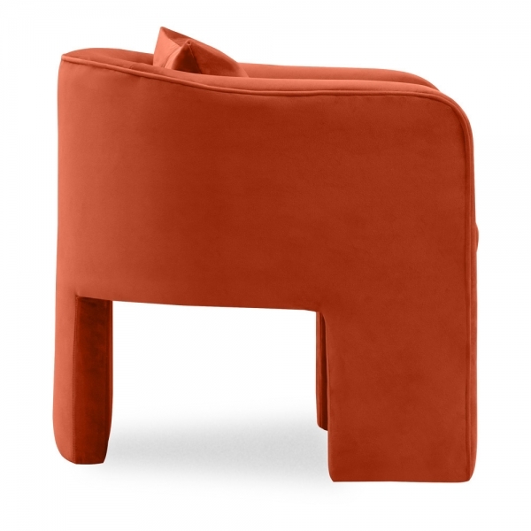 Robyn Armchair, Burnt Orange Sustainable Velvet
