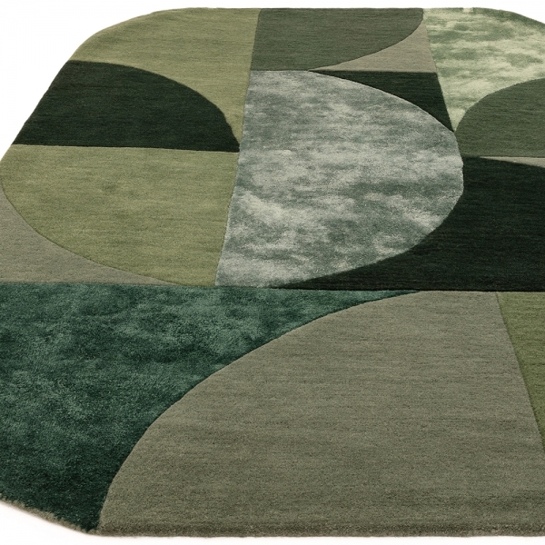 Robyn Oval Hand Tufted Rug, Forest