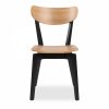 Roxby 2 Chairs Dining Set, Oak & Black